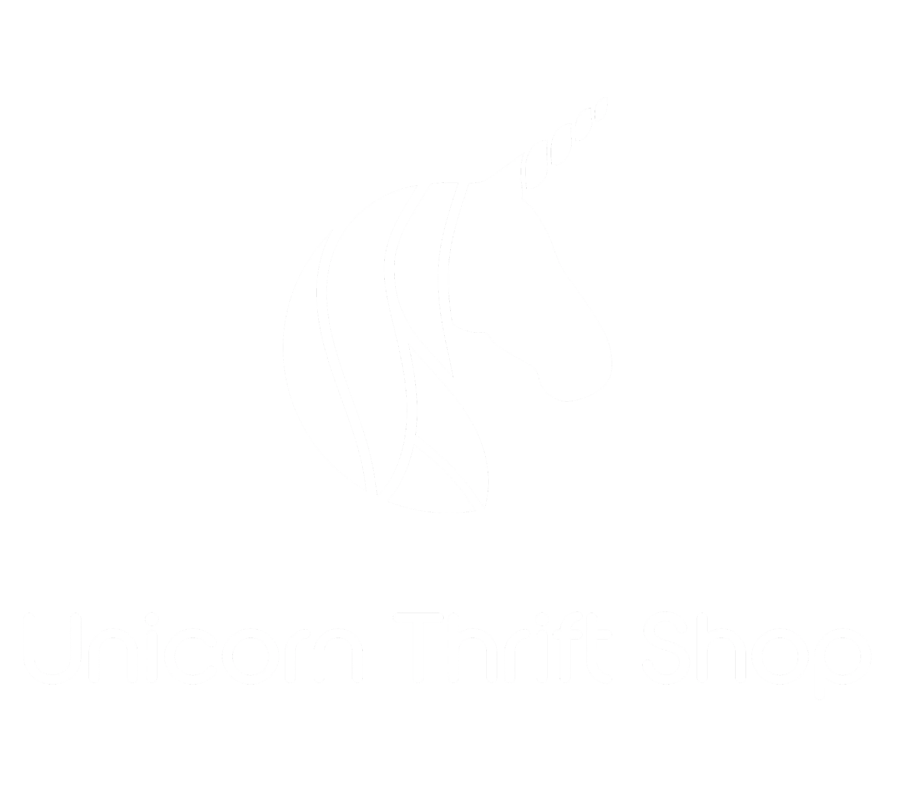 Unicorn Thrift Shop logo white